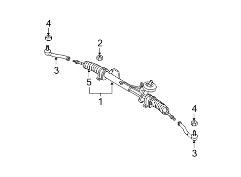 2008 Chevy Aveo P/S Pump & Hoses, Steering Gear & Linkage Diagram 2 - Thumbnail