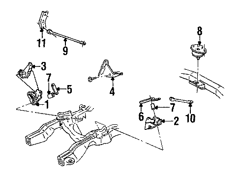 1993 GMC Sonoma Engine Mounting Diagram 1 - Thumbnail