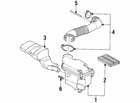 2002 Saturn SL Air Intake Diagram