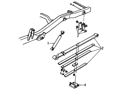 2010 Hummer H3 Stabilizer Bar & Components - Rear Diagram 2 - Thumbnail