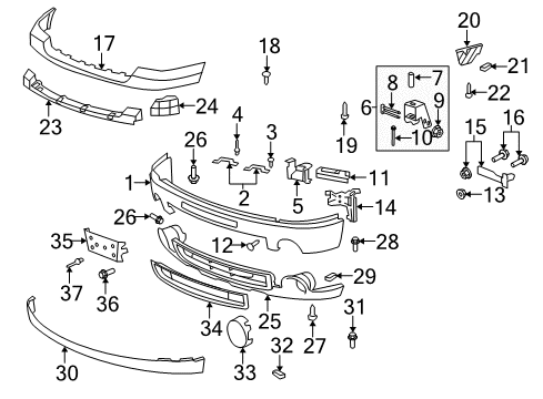 2010 GMC Sierra 1500 Insert Rivet Diagram for 11516807