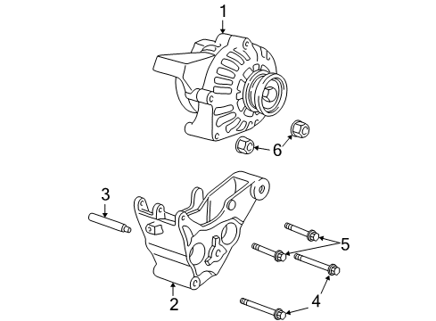 2007 Chevy Silverado 1500 Alternator Diagram 1 - Thumbnail