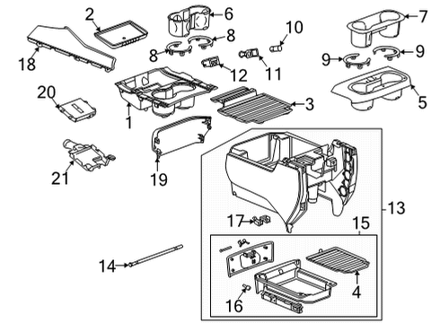 2023 GMC Yukon Trim Plate Diagram for 84267384
