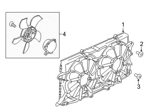 2020 GMC Yukon Cooling System, Radiator, Water Pump, Cooling Fan Diagram 1 - Thumbnail