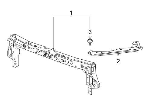2017 Chevy Volt Radiator Support Diagram