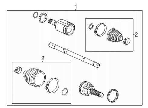 2024 Chevy Trailblazer Drive Axles - Front Diagram