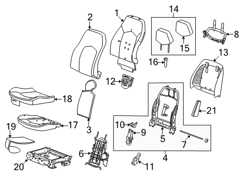 2009 Cadillac CTS Seat Cushion Heater, Driver Side Diagram for 25780788