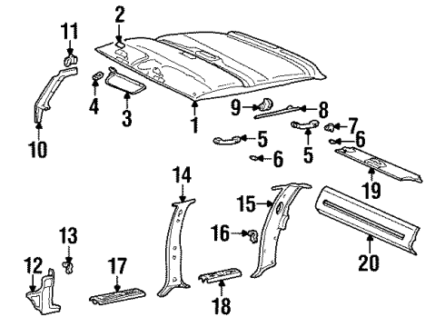 1992 GMC K3500 Pull Handle Diagram for 15641483