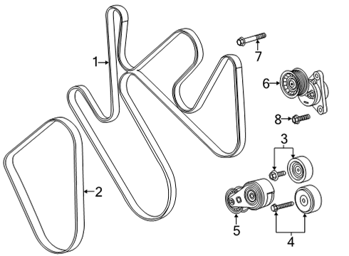 2024 Chevy Silverado 2500 HD Drive Belt Diagram for 12717890