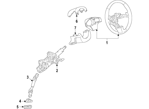 2019 Buick Cascada Steering Column & Wheel, Steering Gear & Linkage Diagram 1 - Thumbnail