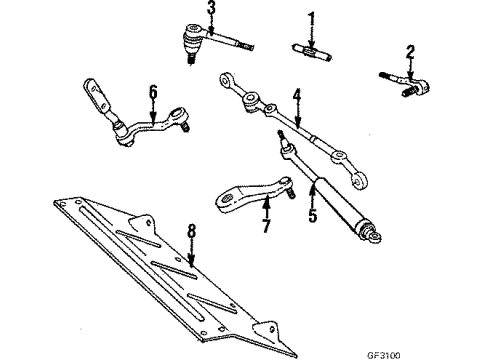 1990 GMC S15 Jimmy P/S Pump & Hoses, Steering Gear & Linkage Diagram 5 - Thumbnail