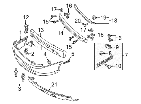 2006 Pontiac GTO Rear Bumper Diagram