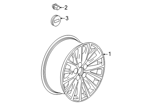 2024 Cadillac CT5 Wheel, Bronze, Front Diagram for 85155514