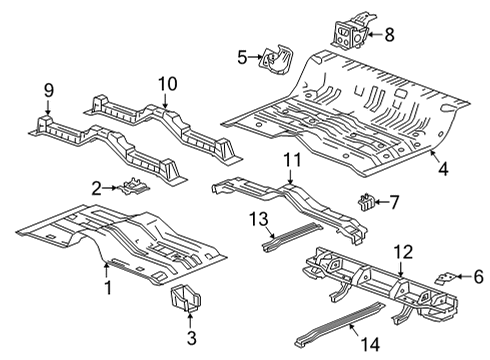2021 Chevy Silverado 2500 HD Floor Diagram 1 - Thumbnail
