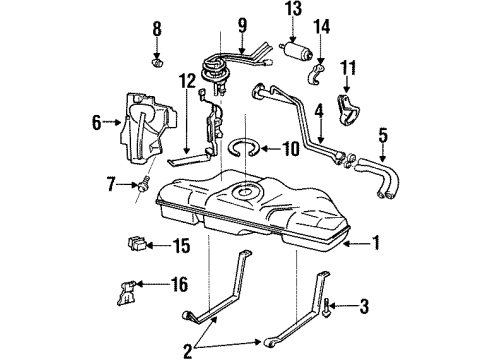 1994 Pontiac Grand Am Fuel System Components Diagram