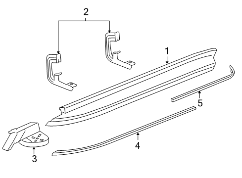 2008 Cadillac Escalade Running Board Diagram 1 - Thumbnail