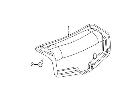 2008 Cadillac CTS Interior Trim - Trunk Lid Diagram