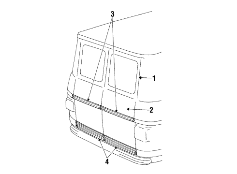 1993 GMC P3500 Nameplate, Rear Diagram for 15661701