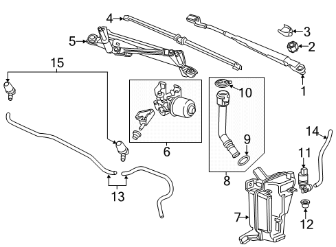 2022 Buick Encore Wiper & Washer Components Diagram