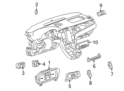 2012 Cadillac Escalade Heater Control, Front Diagram for 22866555