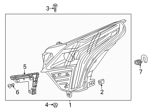 2023 Cadillac XT5 Composite Assembly, Front Diagram for 84899145