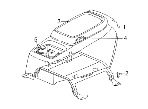 1999 Chevy Silverado 1500 Center Console Diagram 2 - Thumbnail