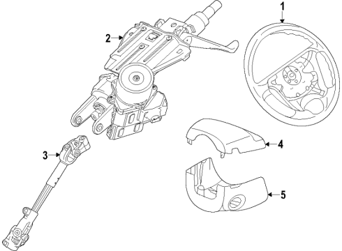 2017 Chevy Volt Steering Column & Wheel, Steering Gear & Linkage Diagram 1 - Thumbnail
