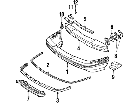 1987 Chevy Corsica Front Bumper Diagram