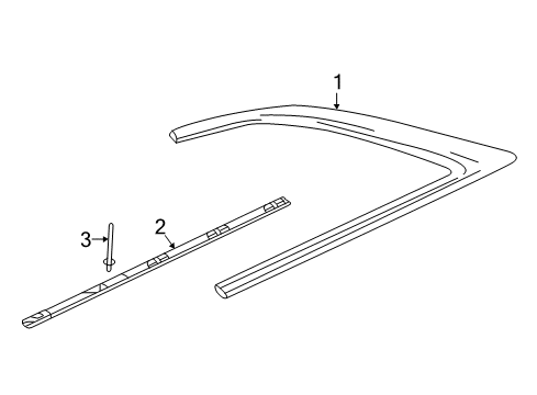 2016 Cadillac ATS Exterior Trim - Quarter Panel Diagram