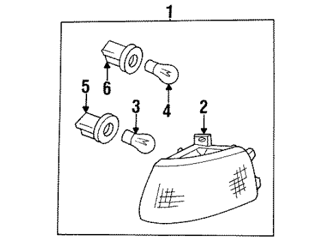2002 Cadillac Eldorado Park & Signal Lamps Diagram