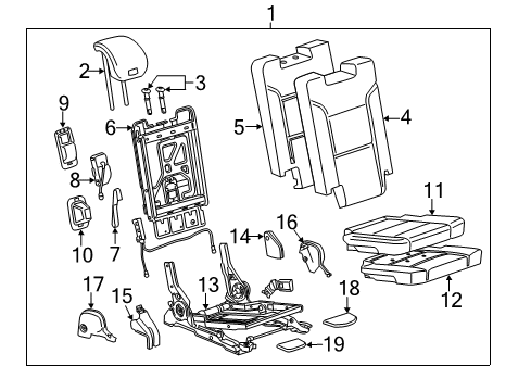 2019 Chevy Suburban Third Row Seats Diagram 1 - Thumbnail