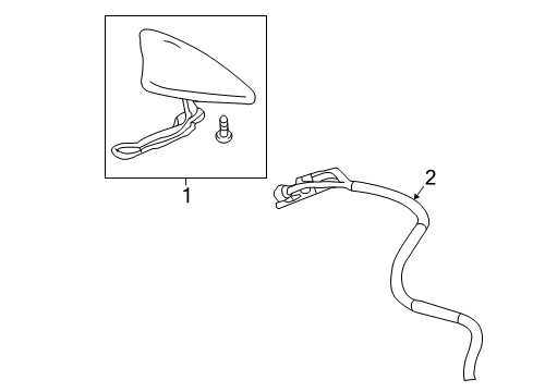 2018 Chevy Bolt EV Antenna Cable Diagram for 42691257