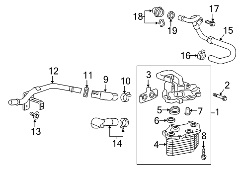 2016 Cadillac CT6 Connector Pipe Diagram for 23486237
