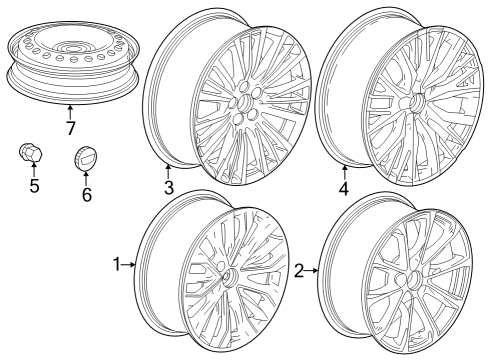2024 Cadillac XT4 Wheels Diagram