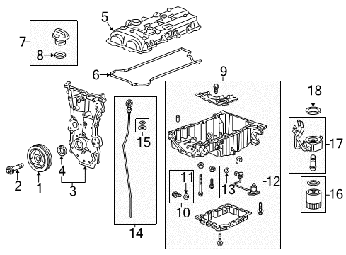 2014 Cadillac CTS Engine Parts & Mounts, Timing, Lubrication System Diagram 6 - Thumbnail