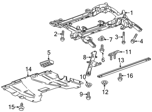 2021 Cadillac CT5 Engine Cradle Diagram for 84779051