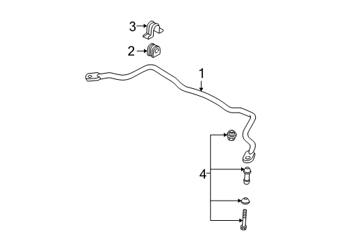 2000 Buick Regal Stabilizer Bar & Components - Front Diagram