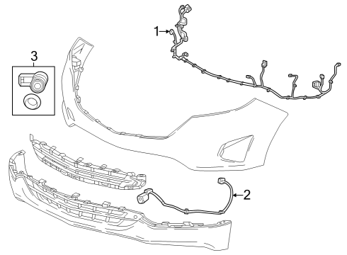2023 Chevy Equinox Bumper & Components - Front Diagram 4 - Thumbnail