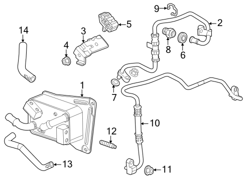 2020 GMC Acadia Transmission Cooler Diagram for 24290617
