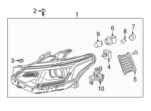 2020 Chevy Traverse Socket, Front Diagram for 23242351