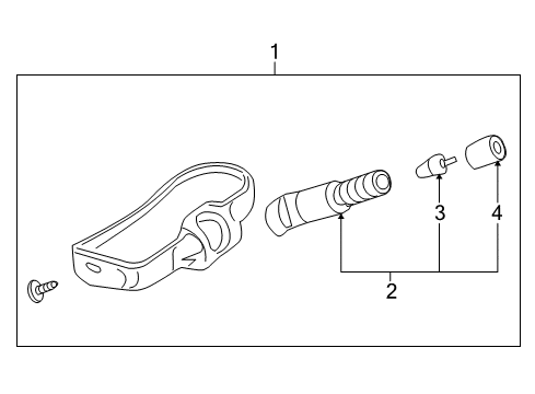 2012 Cadillac SRX Tire Pressure Monitoring Diagram