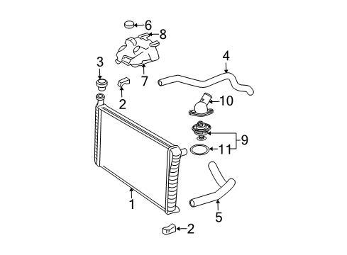 2012 Chevy Express 1500 Lower Hose Diagram for 25808976