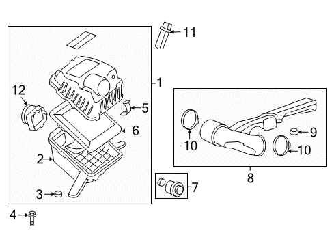 2009 Hummer H3 Air Intake Diagram