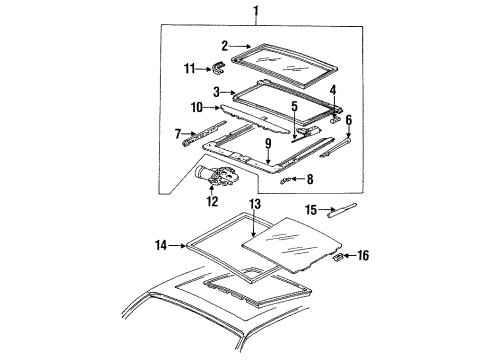1995 Oldsmobile 98 Actuator Assembly Diagram for 12519977