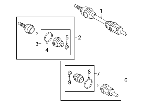 2008 Saturn Astra Inner Boot Diagram for 93182544
