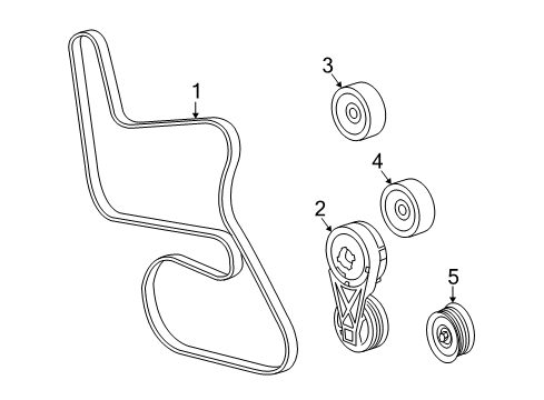 2007 Saturn Relay Belts & Pulleys Diagram