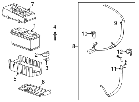 2012 Cadillac SRX Battery Diagram