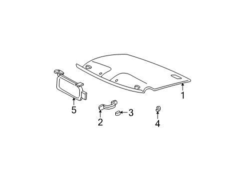 1998 GMC Sonoma Interior Trim - Cab Diagram 3 - Thumbnail