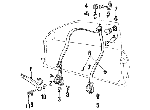 1994 Oldsmobile Achieva Front Seat Belts Diagram
