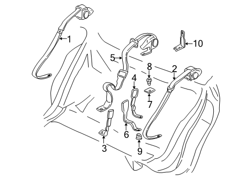 2005 Buick LeSabre Seat Belt Diagram